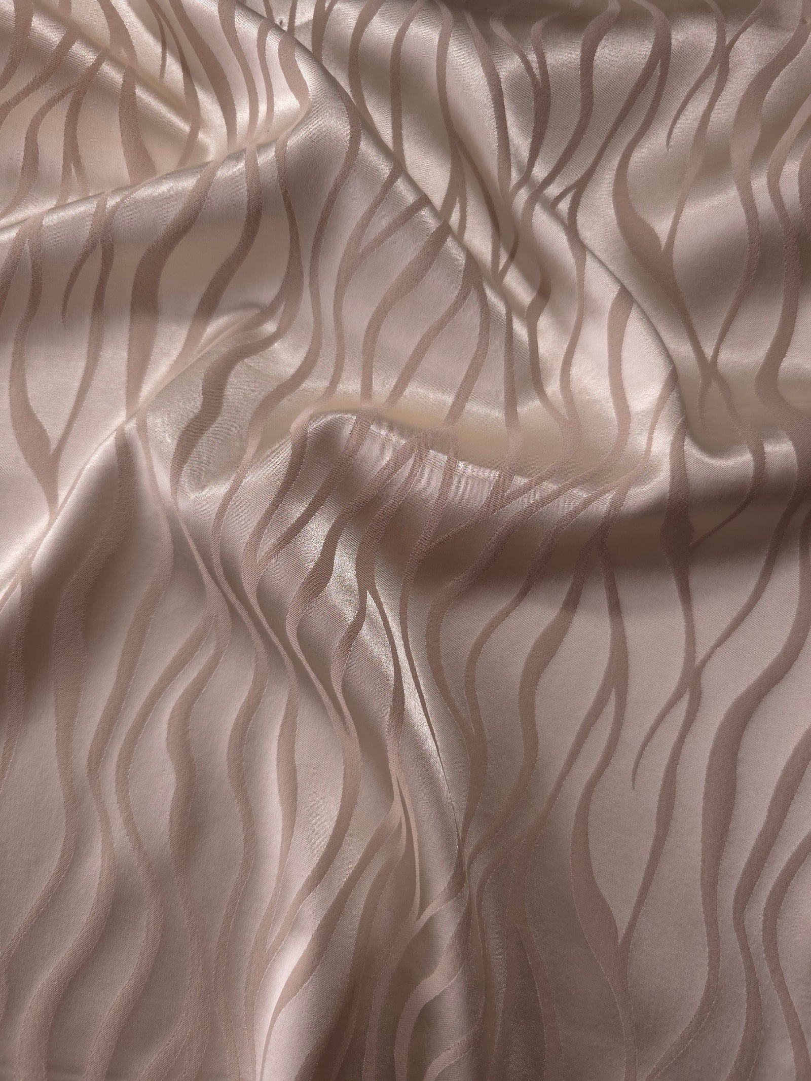 Reversible Two-Tone Stretch Satin Jacquard Fabric