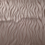 A wider view of the taupe wave satin laid flat, useful for seeing the full tonal pattern repeat