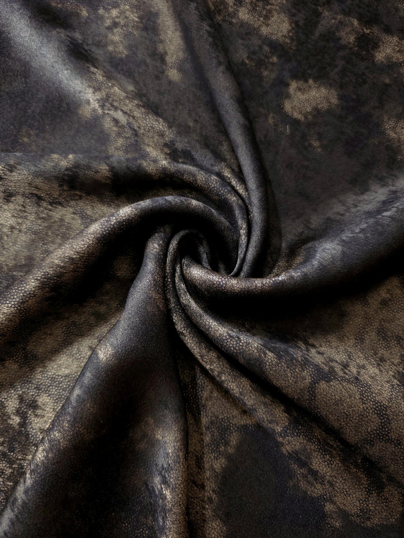 Silky Designed Foil Pattern Fabric - Marble Vein Foil