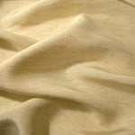 Soft baby yellow linen viscose plain fabric styled for modestwear, with a matte, soft-touch finish.