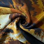 Swirl drape view of A-Gri D6957IJ9 lyocell viscose digital print fabric.