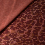 Reverse side view of Taba D7586IJ4 leopard lyocell viscose digital print fabric.