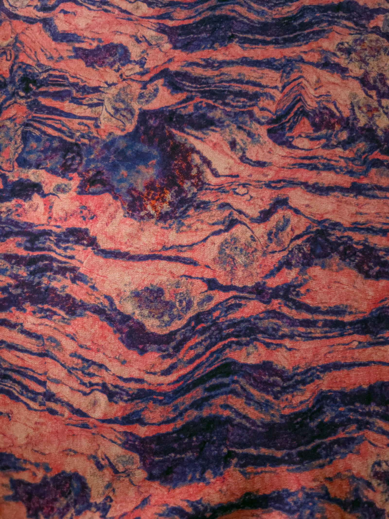 Pattern overview of Kahve D7587IJ9 lyocell viscose digital print fabric.