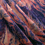 Print detail of Kahve D7587IJ9 lyocell viscose digital print fabric.