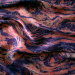 Reverse side view of Kahve D7587IJ9 lyocell viscose digital print fabric.