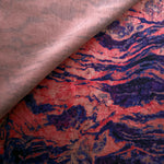 Reverse side view of Pudra D7587IJ9 lyocell viscose digital print fabric.