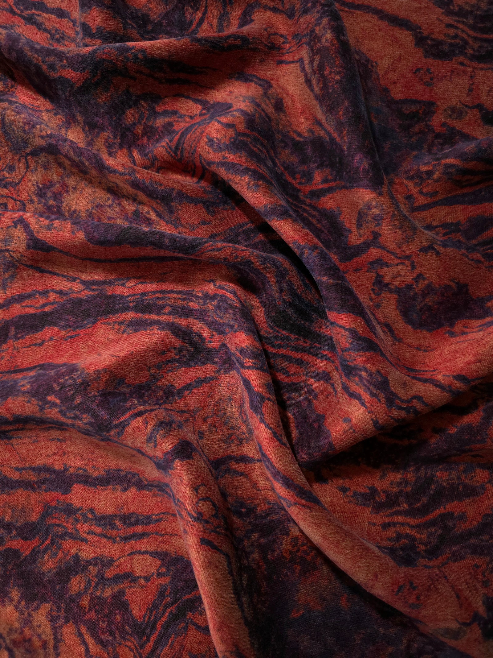 Print detail of Taba D7587IJ9 lyocell viscose digital print fabric.