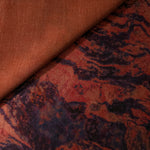 Soft drape folds of Taba D7587IJ9 lyocell viscose digital print fabric.