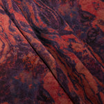 Swirl drape view of Taba D7587IJ9 lyocell viscose digital print fabric.