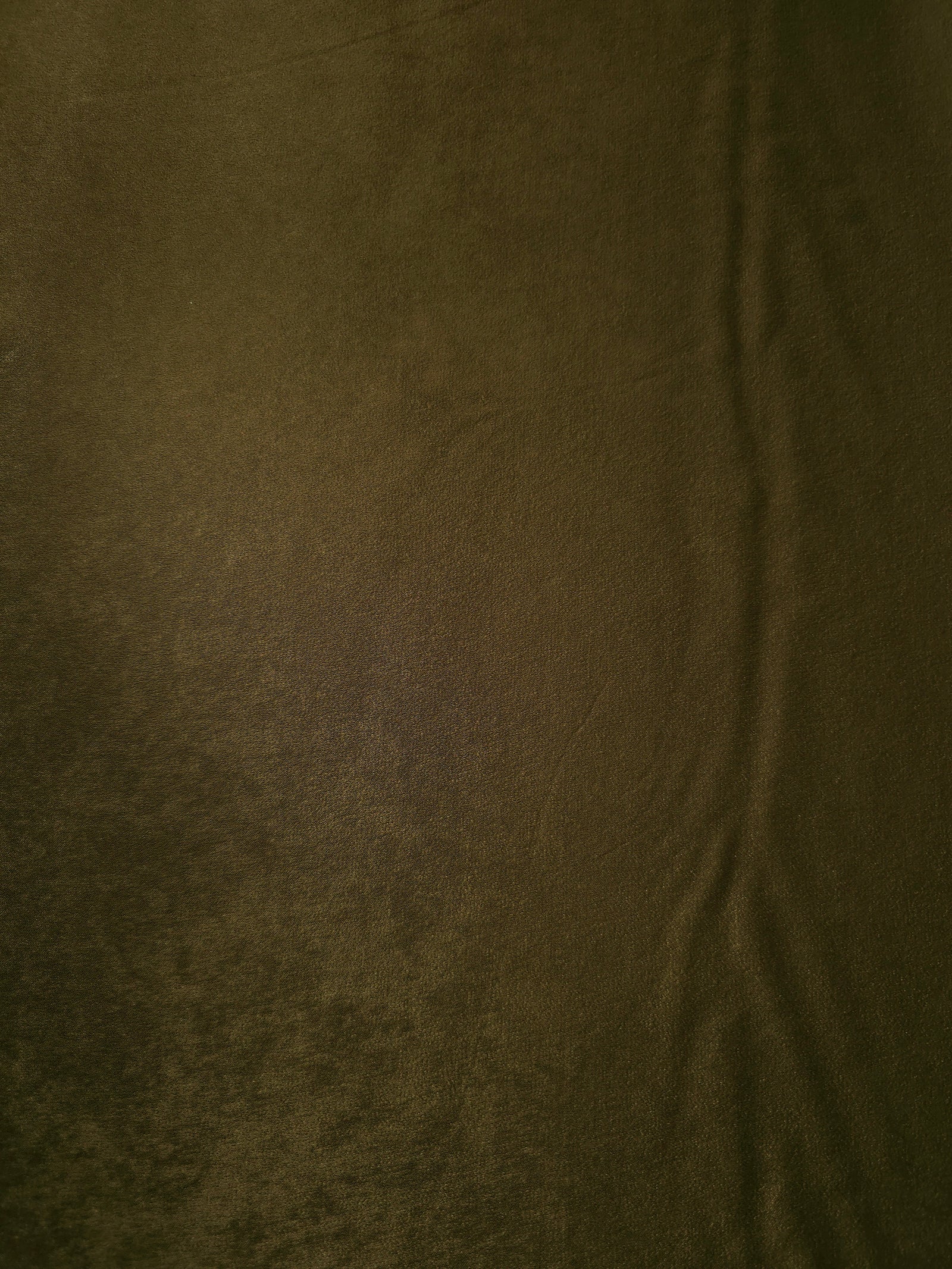 Matte silky sandwashed polyamide fabric in Dark Khaki for dresses and apparel