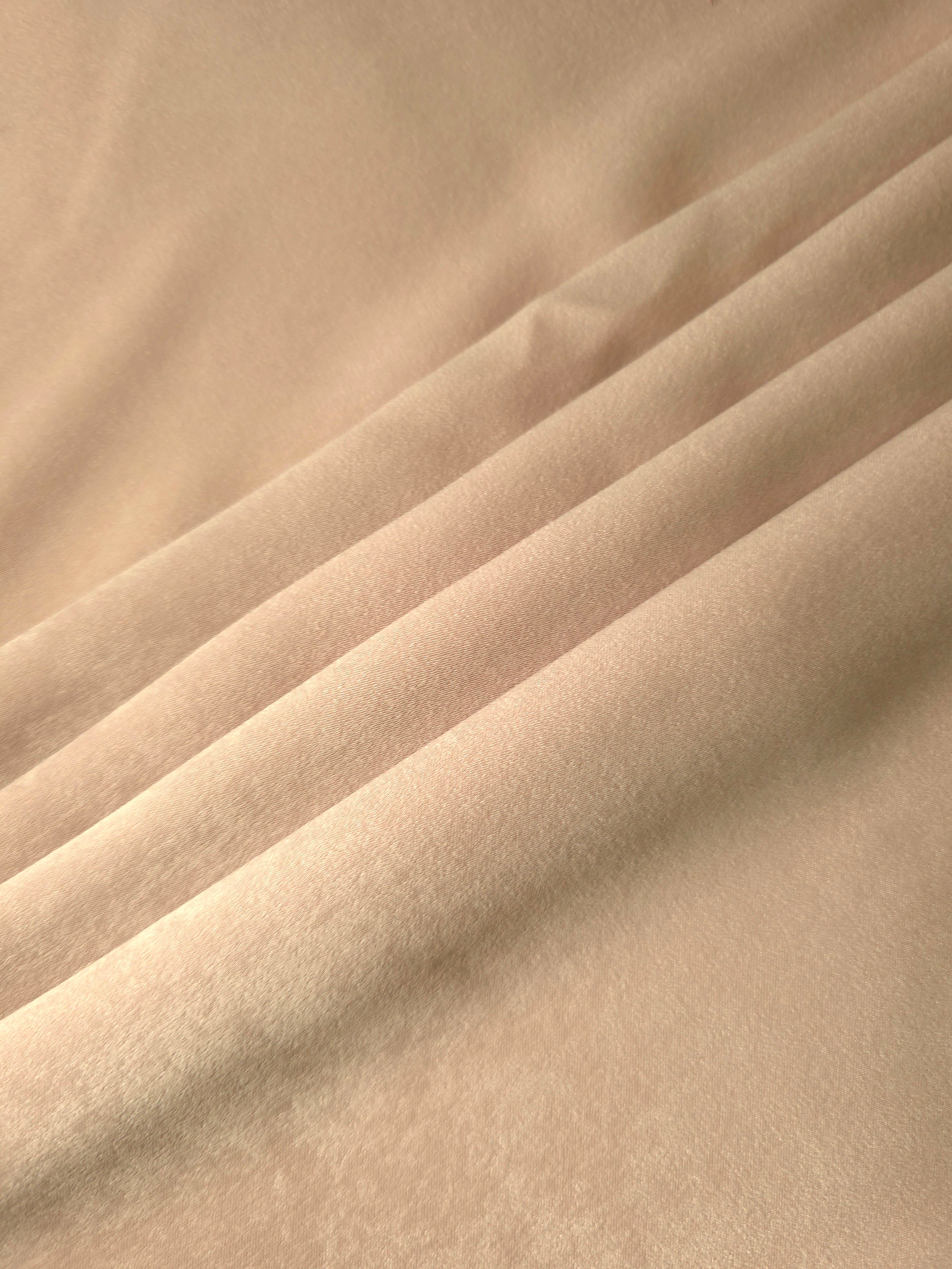 Wholesale Camel Sand Milano matte sandwashed silky fabric for garment production and apparel projects