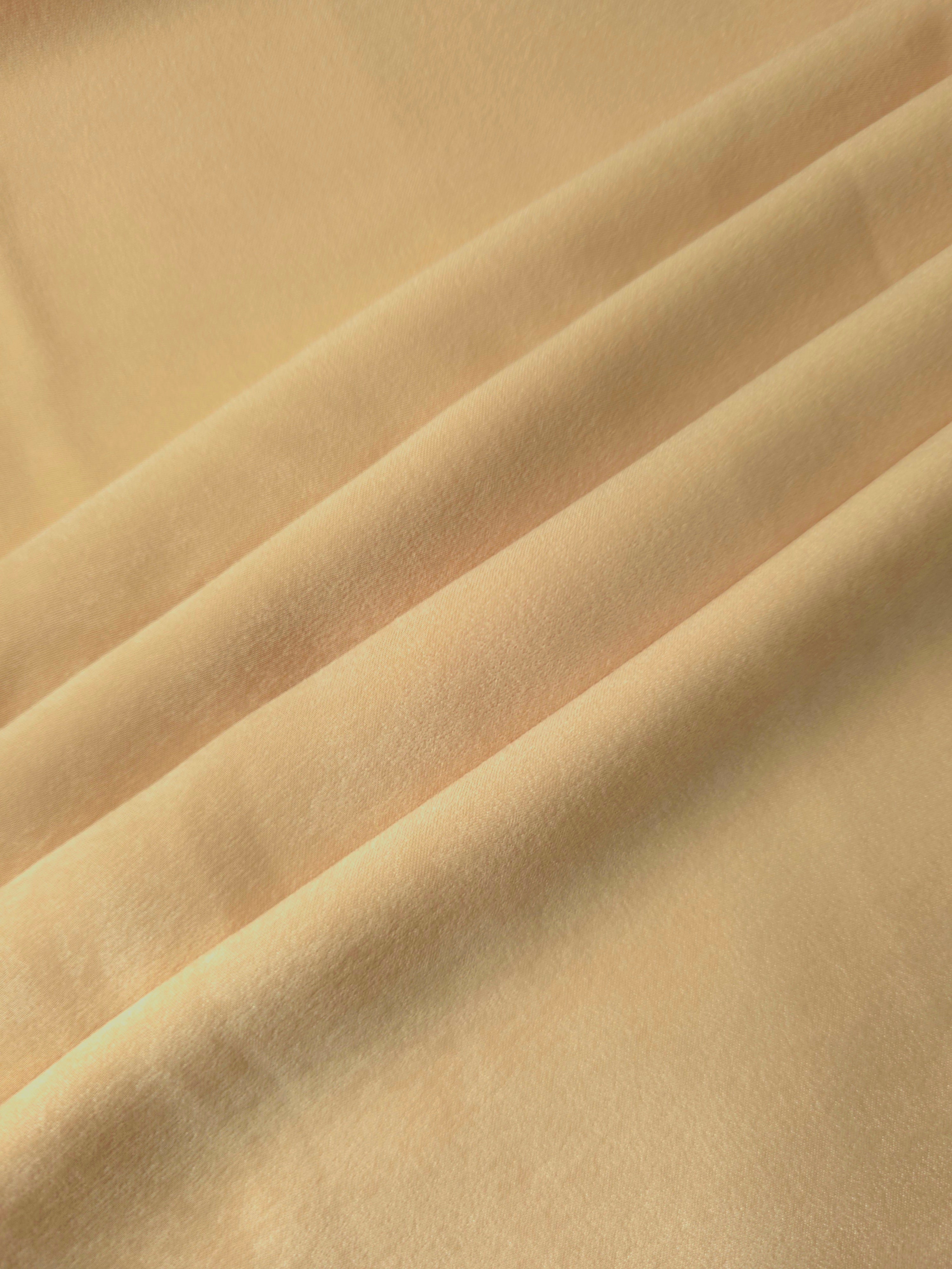 Wholesale Golden Wheat Milano matte sandwashed silky fabric for garment production and apparel projects