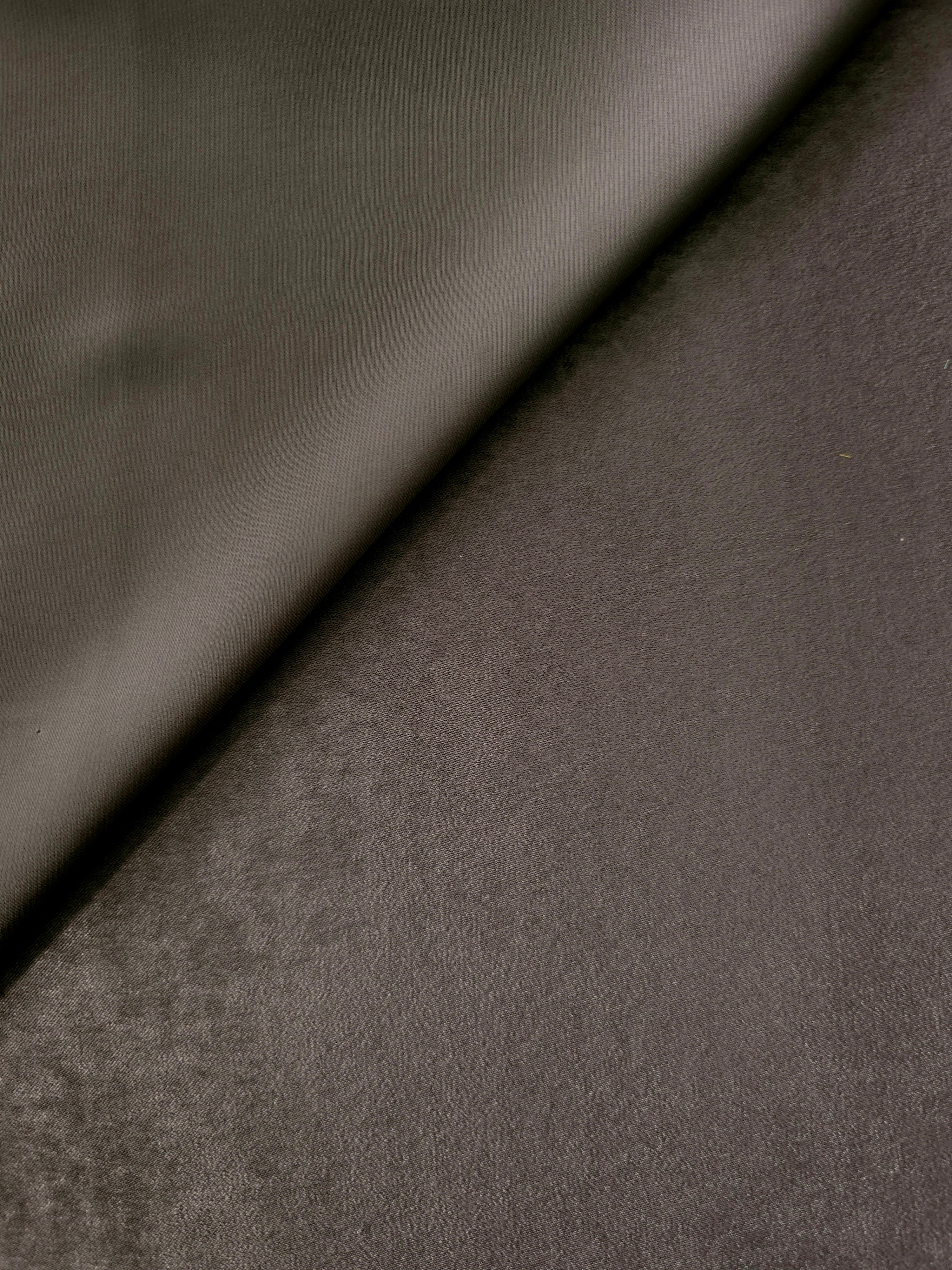 Wholesale Graphite Taupe Milano matte sandwashed silky fabric for garment production and apparel projects