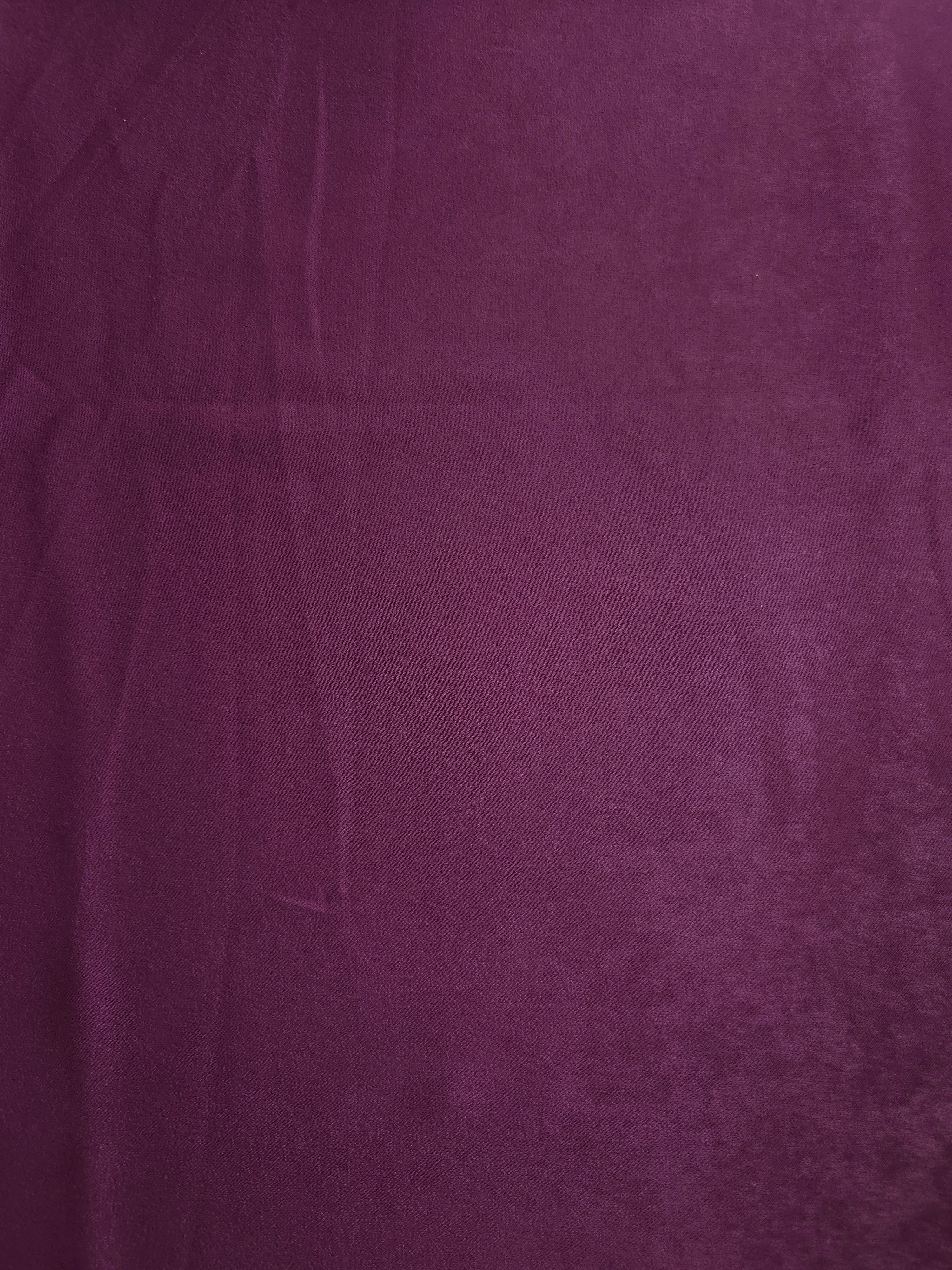 Draped Mulberry Plum Milano matte sandwashed silky fabric showing fluid movement for dresses and occasionwear