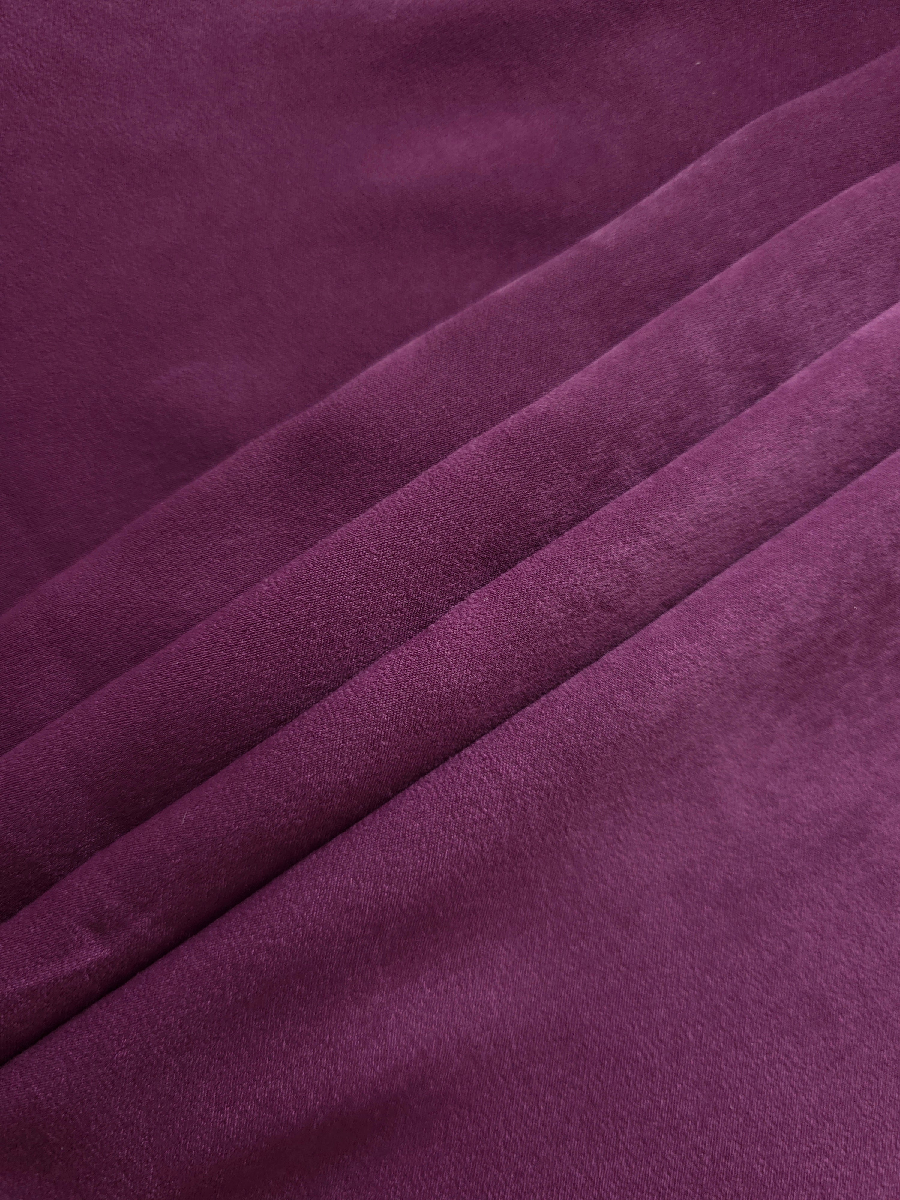 Wholesale Mulberry Plum Milano matte sandwashed silky fabric for garment production and apparel projects