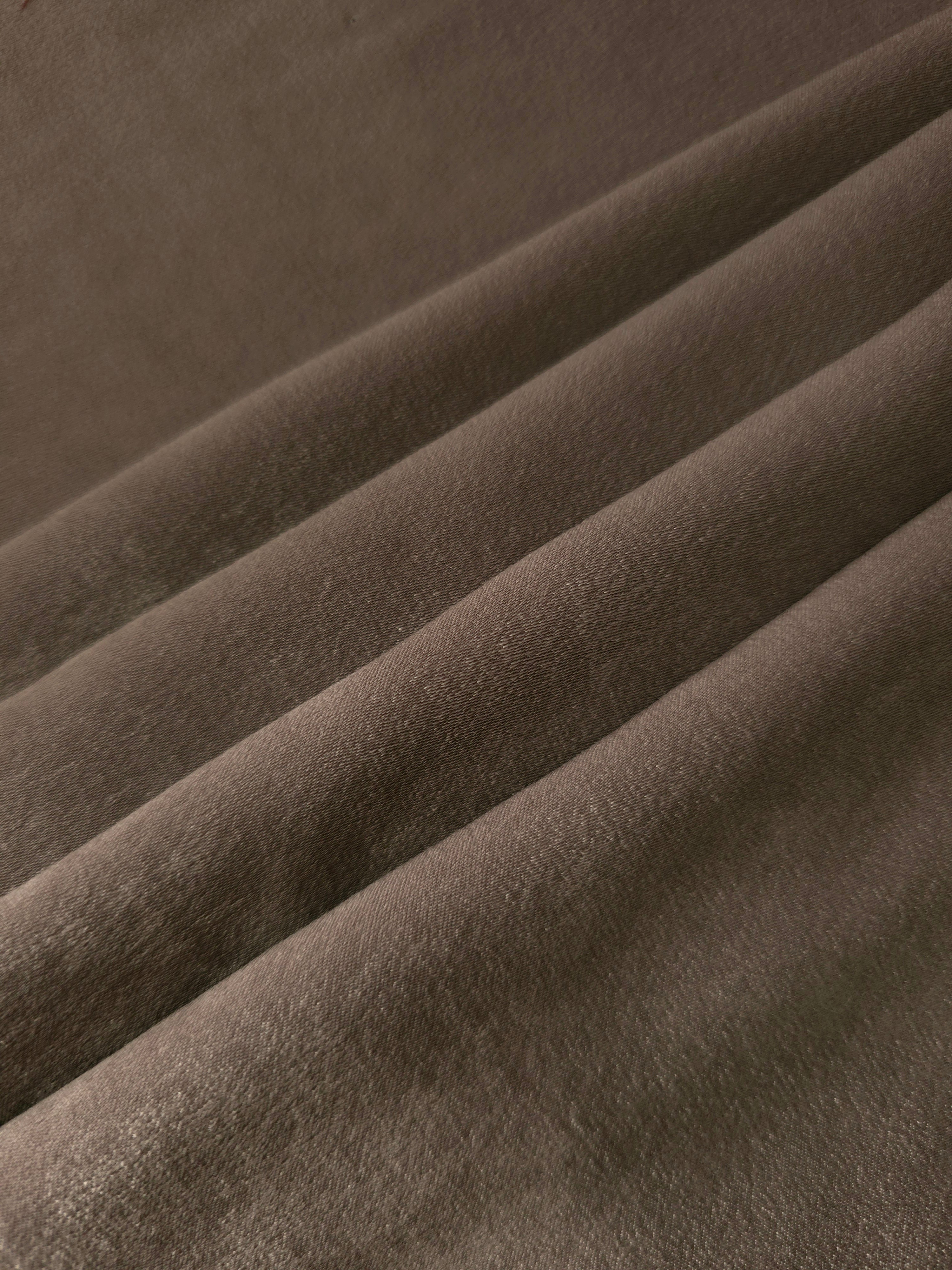 Wholesale Olive Walnut Milano matte sandwashed silky fabric for garment production and apparel projects