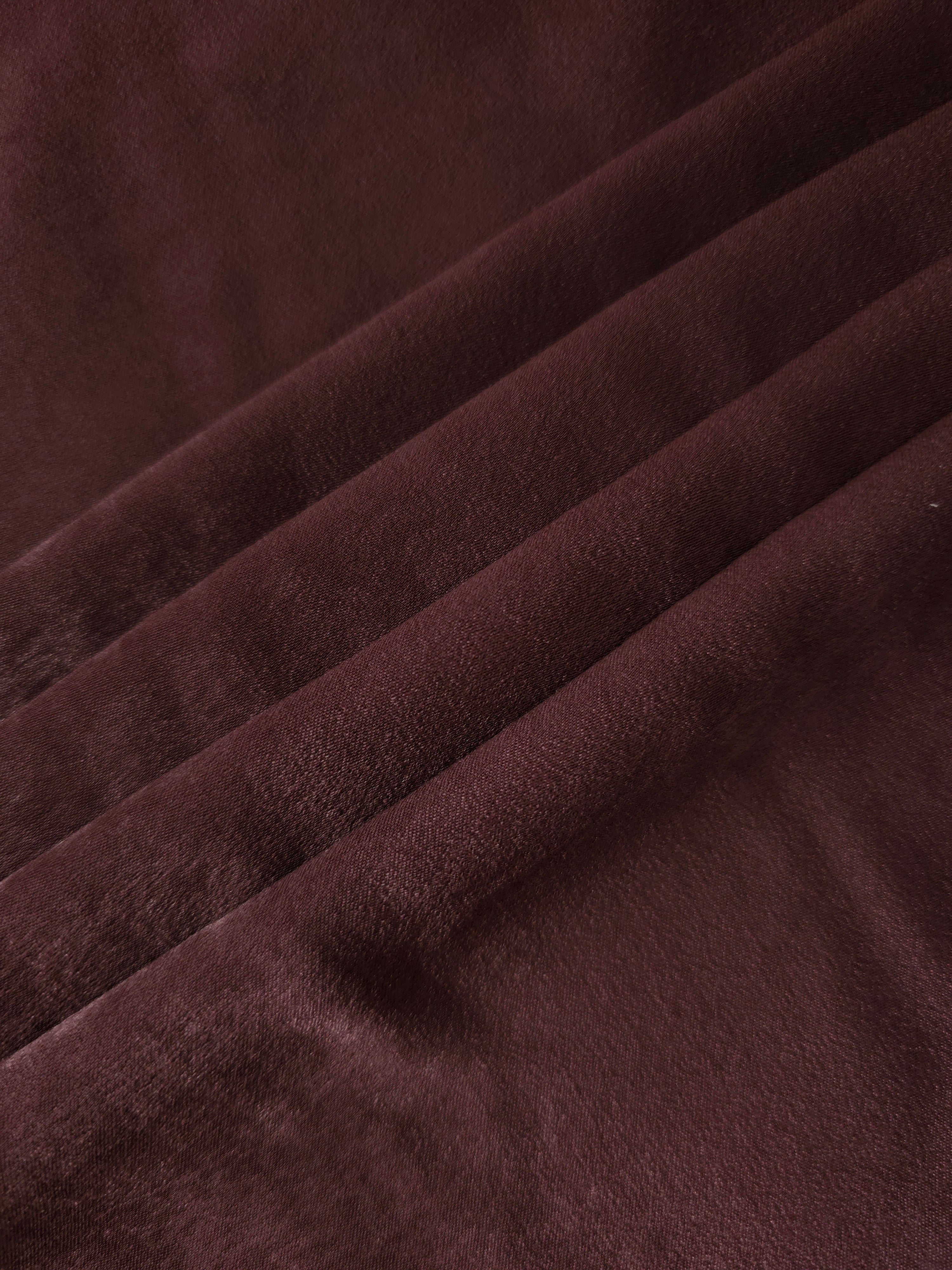 Wholesale Oxblood Mahogany Milano matte sandwashed silky fabric for garment production and apparel projects