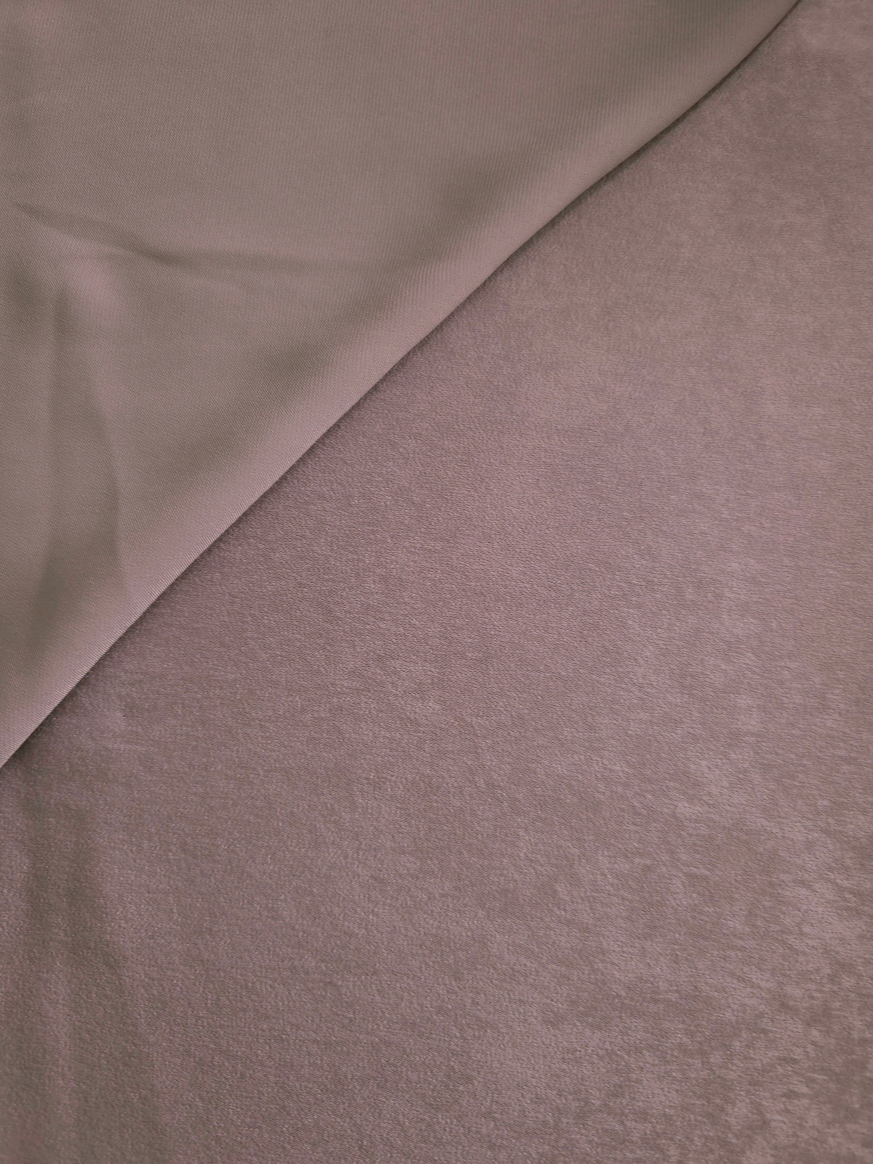 Close-up of Rose Mushroom Milano sandwashed silky fabric showing its smooth matte texture and soft surface