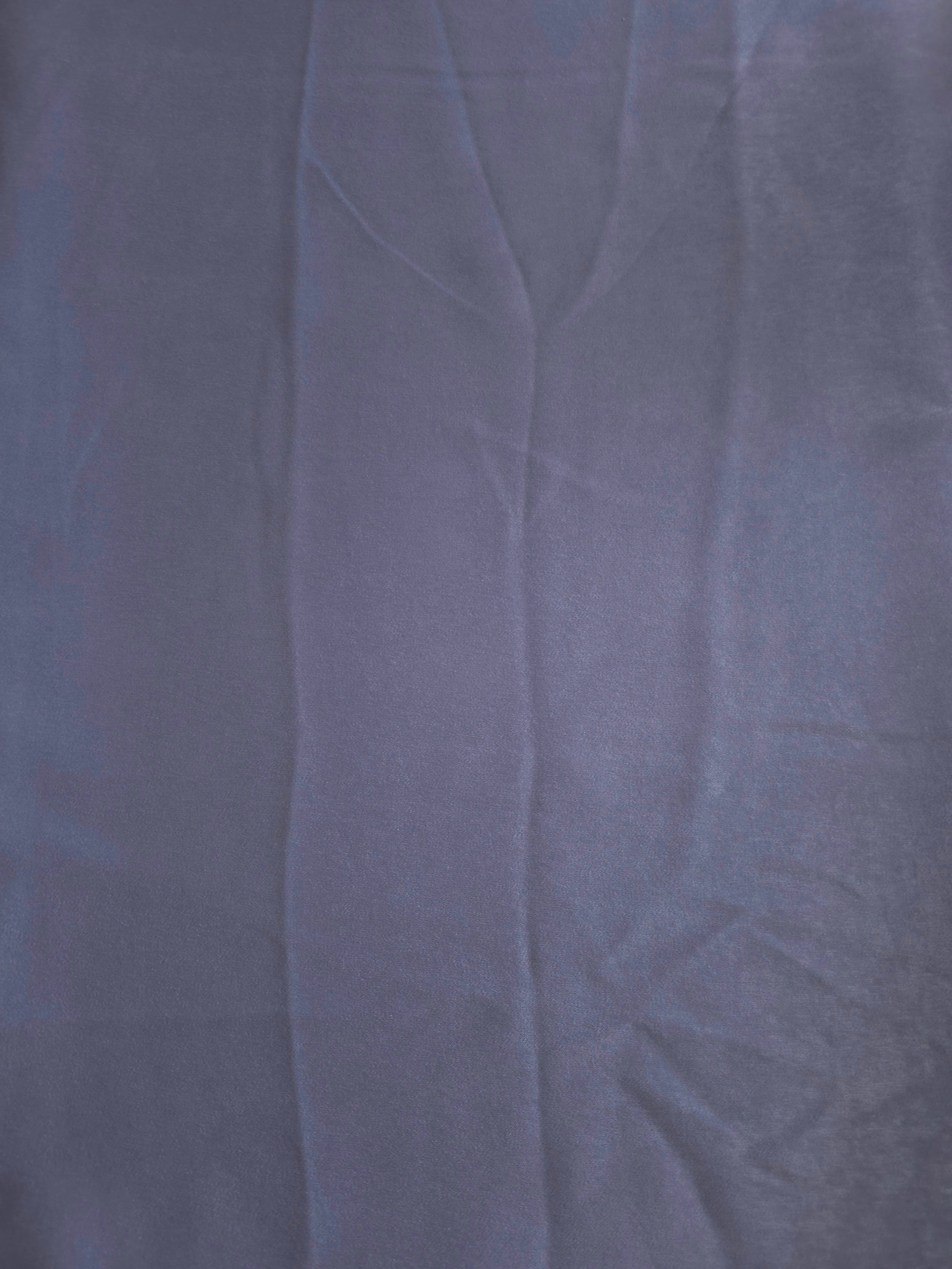 Draped Slate Lavender Milano matte sandwashed silky fabric showing fluid movement for dresses and occasionwear