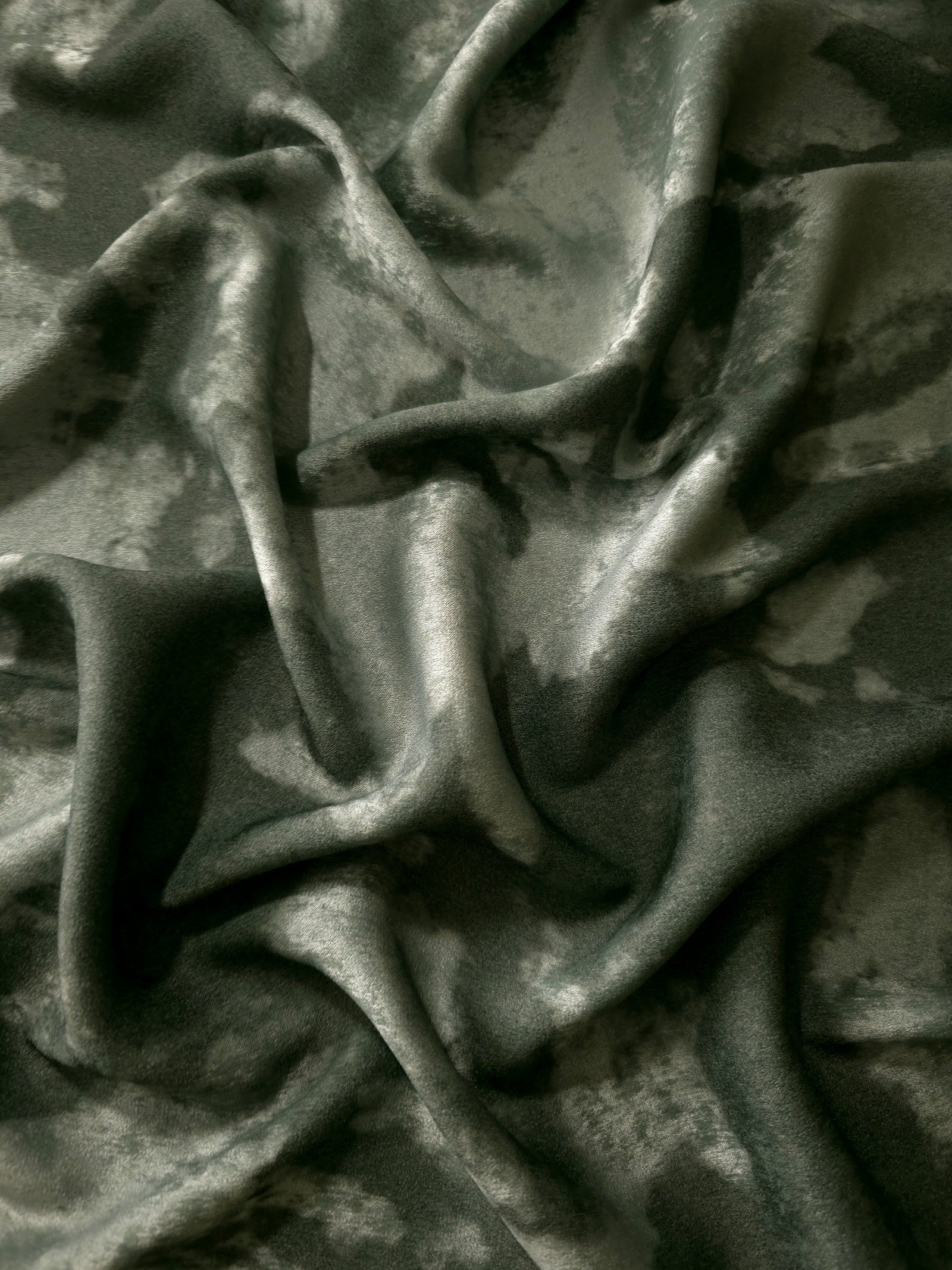 Silky Designed Foil Pattern Fabric - Antique Camouflage Foil