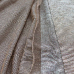 Moonlight gold sheer shimmer stretch tulle fabric showing silver foil reflection under light