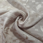 Draped flower brick square-weave jacquard showing tonal floral brick motif.