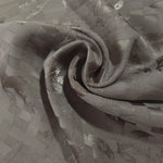 Draped tonal flower brick jacquard with satin-on-matte floral motif.