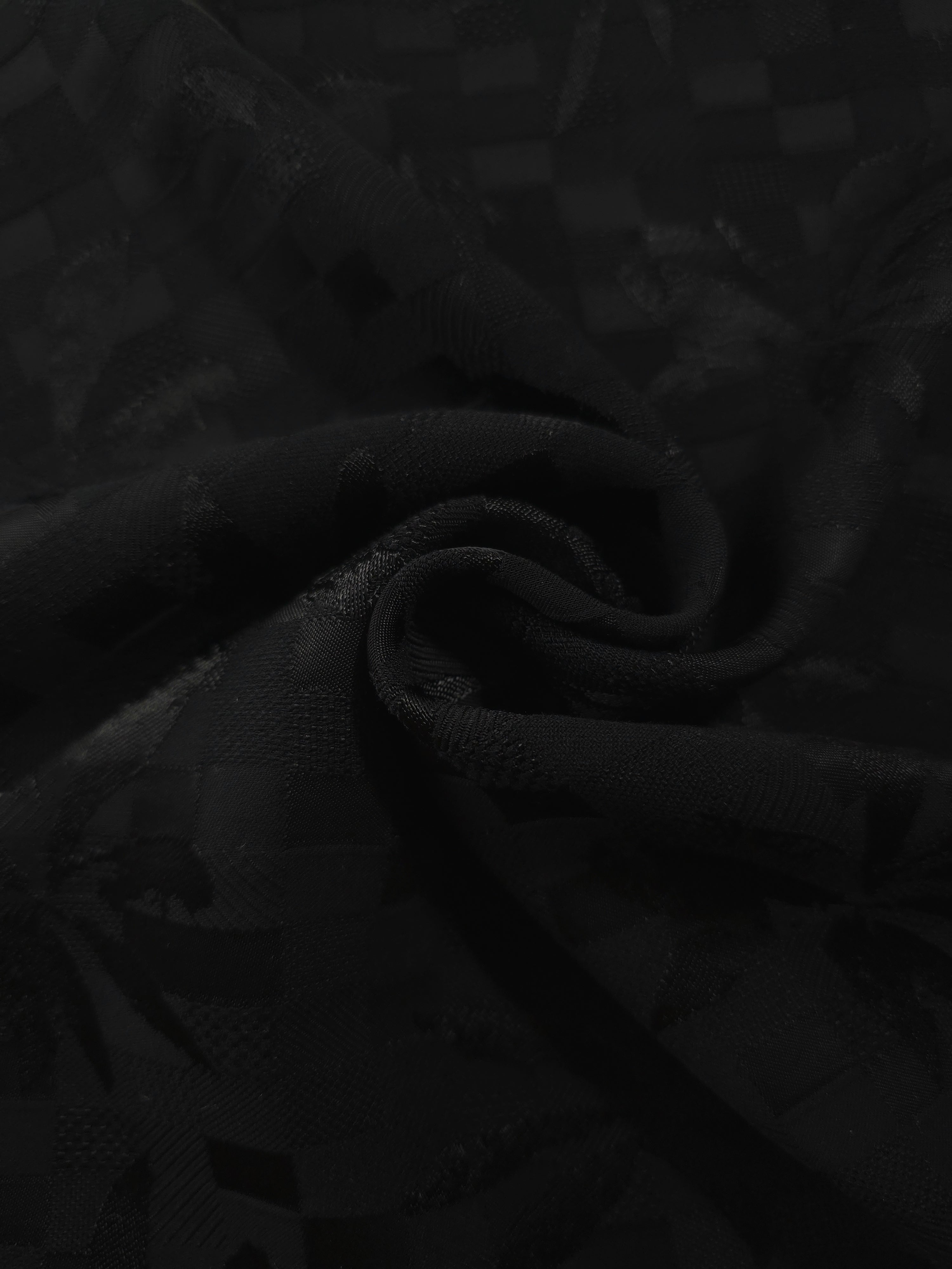 Draped flower brick jacquard in another colourway with soft square-weave texture.