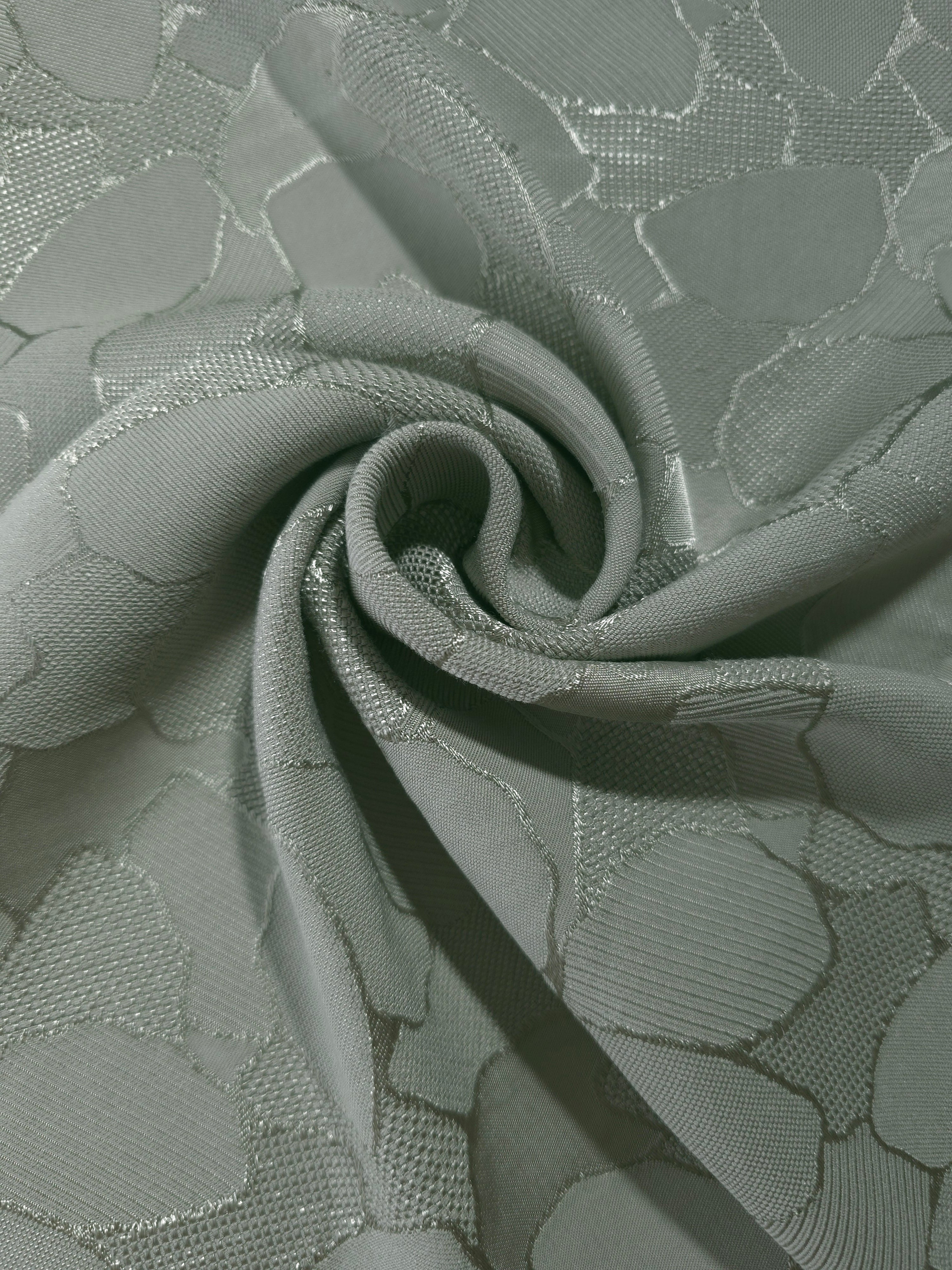 Draped mosaic square-weave jacquard colourway with soft fluid movement.