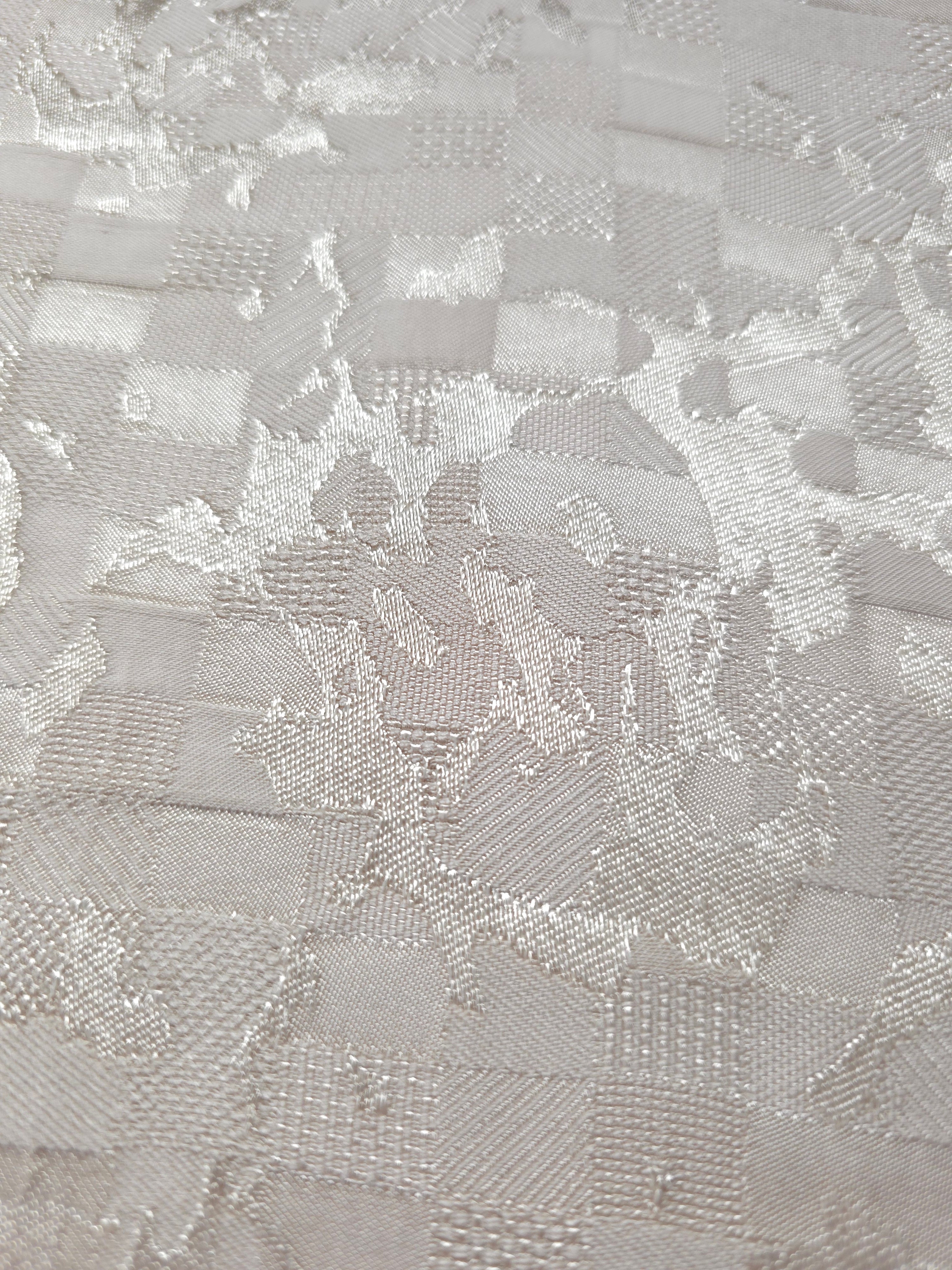 Close-up of splash brick jacquard showing square-weave texture.