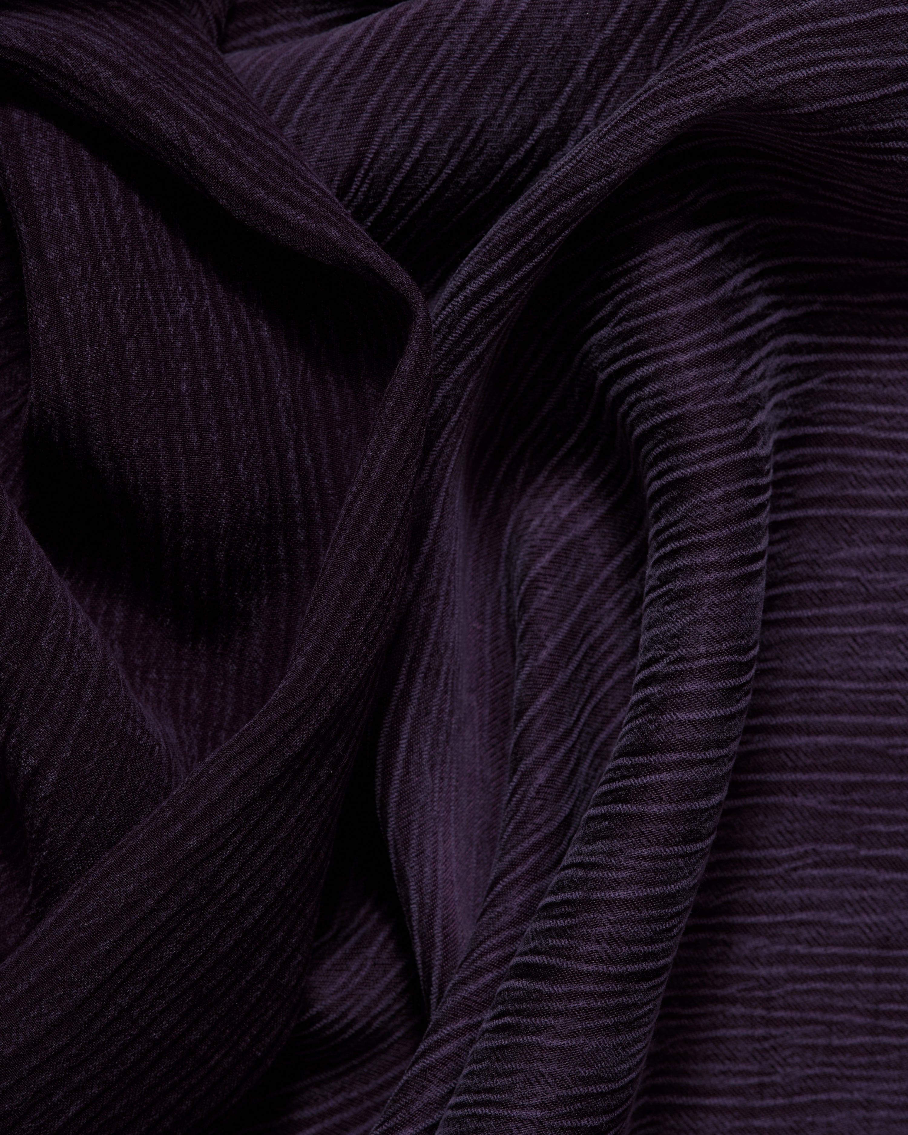 Sandwashed Striped Cupro Grape Purple - Hiba Fabrics