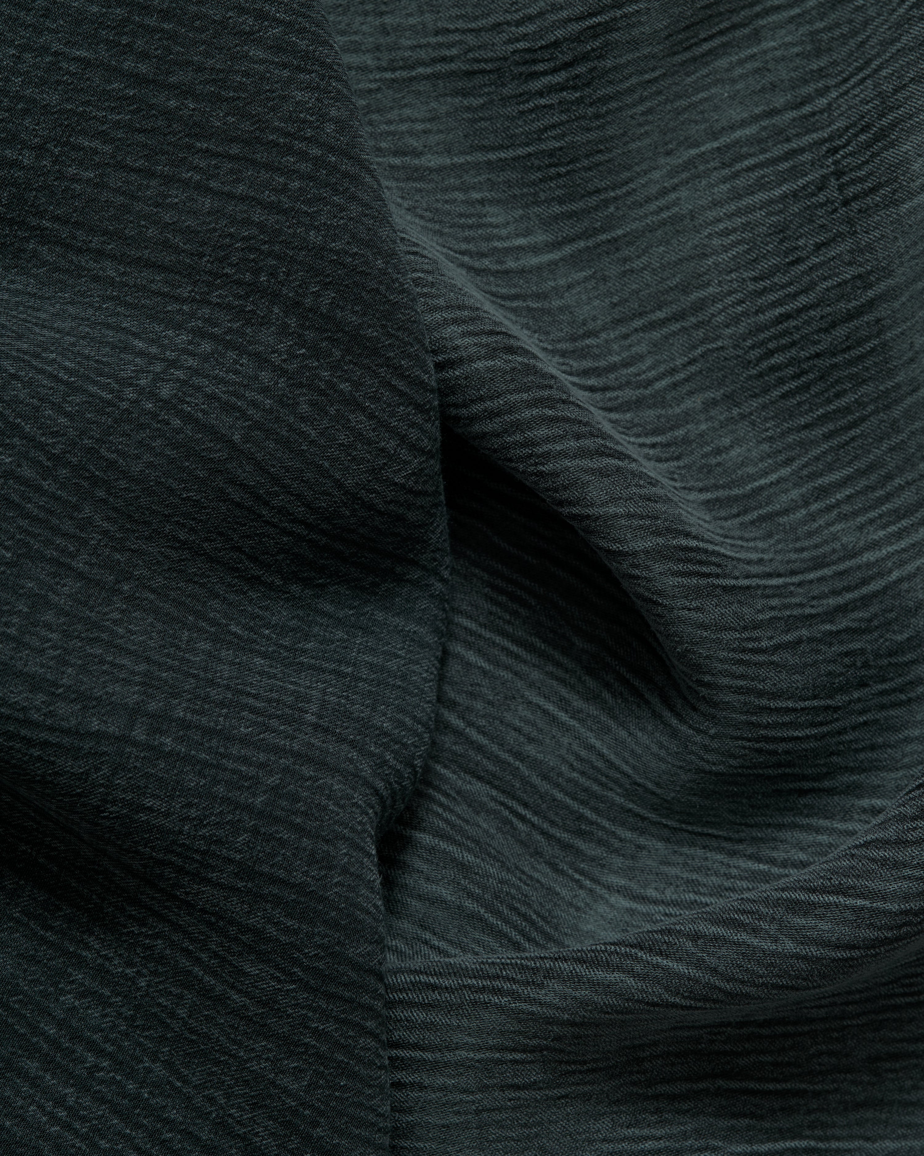 Sandwashed Striped Cupro Petrol Green - Hiba Fabrics