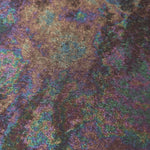 MilanSaten Rainbow Foil fabric in Charcoal, shade 01 — folded fabric view