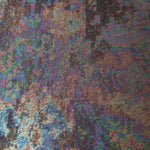 MilanSaten Rainbow Foil fabric in Charcoal, shade 01 — full drape view
