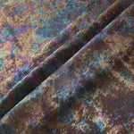 MilanSaten Rainbow Foil fabric in Charcoal, shade 01 — macro shimmer close-up