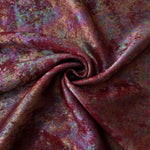 MilanSaten Rainbow Foil fabric in Burgundy, shade 04 — rainbow foil detail