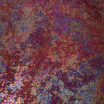 MilanSaten Rainbow Foil fabric in Burgundy, shade 04 — full drape view