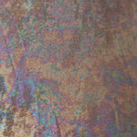 MilanSaten Rainbow Foil fabric in Taupe, shade 06 — full drape view