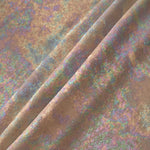 MilanSaten Rainbow Foil fabric in Blush Beige, shade 08 — flowing fabric view