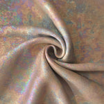 MilanSaten Rainbow Foil fabric in Blush Beige, shade 08 — rainbow foil detail