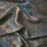 MilanSaten Rainbow Foil fabric in Graphite, shade 108 — rainbow foil detail