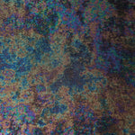 MilanSaten Rainbow Foil fabric in Teal Charcoal, shade 12 — folded fabric view