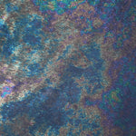 MilanSaten Rainbow Foil fabric in Slate Blue, shade 16 — folded fabric view