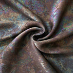 MilanSaten Rainbow Foil fabric in Mocha, shade 45 — flowing fabric view