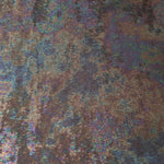 MilanSaten Rainbow Foil fabric in Mocha, shade 45 — full drape view