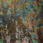 MilanSaten Rainbow Foil fabric in Olive Brown, shade 59 — full drape view
