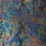 MilanSaten Rainbow Foil fabric in Midnight Navy, shade 64 — full drape view