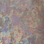 MilanSaten Rainbow Foil fabric in Rose Beige, shade 73 — full drape view