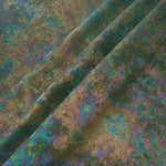 MilanSaten Rainbow Foil fabric in Sage Green, shade 74 — flowing fabric view