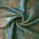 MilanSaten Rainbow Foil fabric in Sage Green, shade 74 — rainbow foil detail